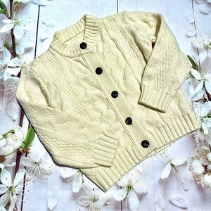 Kids fisherman style cardigan w Irish/scottish/granny/cottage vibe